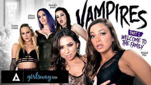 Girlsway - abigail mac es follada duro por un aquelarre de vampiros