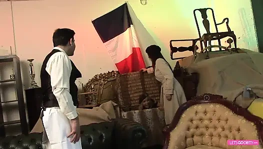 Two hot skanks drilled by two captains