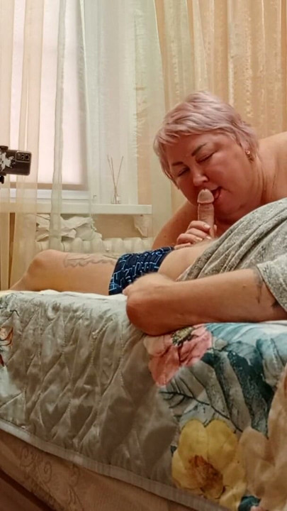 Mother-in-law's mouth makes my dick cum | Clip 2