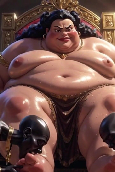 Huge BBW Mistress Foot Worship - Slaves Licking Her Feet to Ecstasy