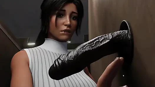 Croft adventures, game parodi hentai ep.5 lara lagi nyari gloryhole ukuran raksasa pria kulit hitam di toilet perpustakaan!