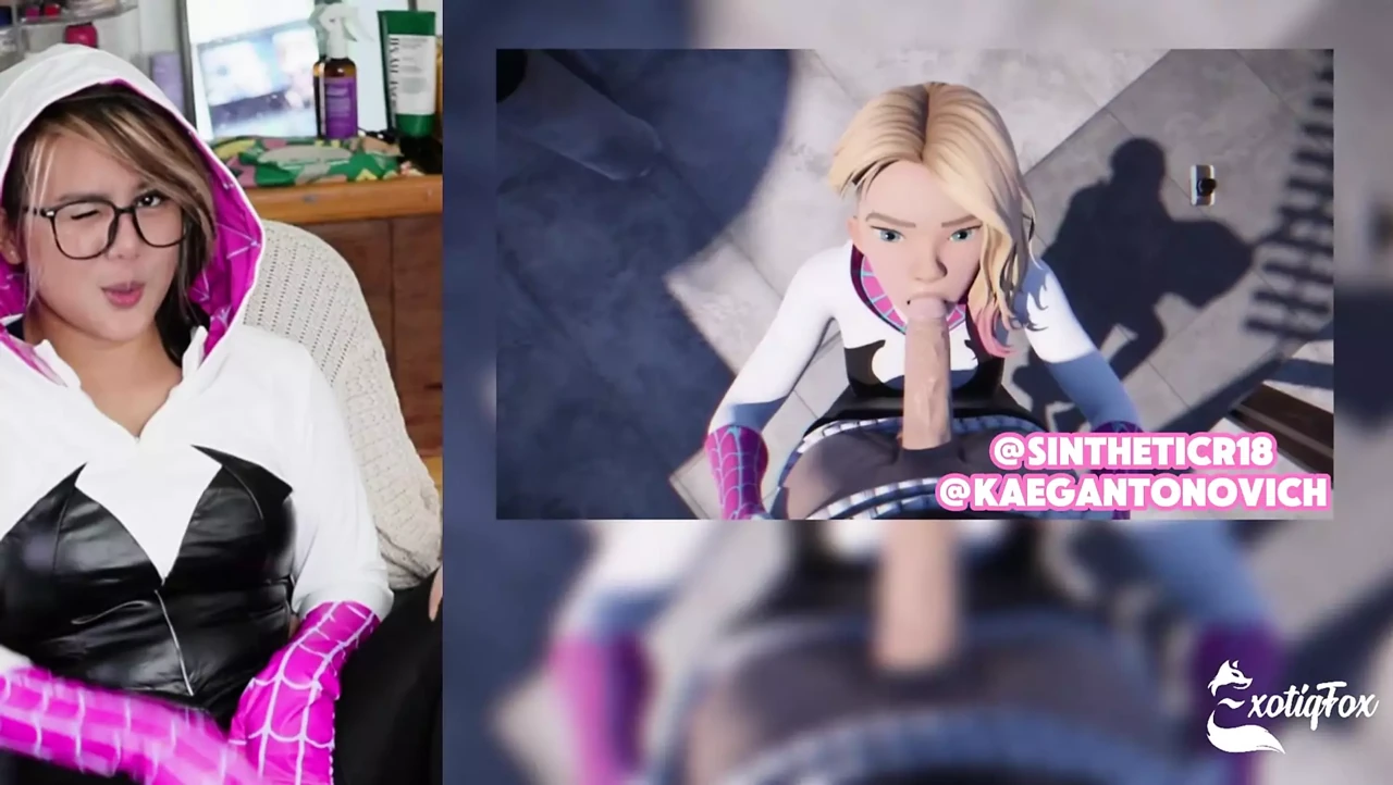 GWEN STACY GETTING HARDCORE FUCKED BY VENOM - ExotiqFox Solo Gooner Girl Masturbation Gooning