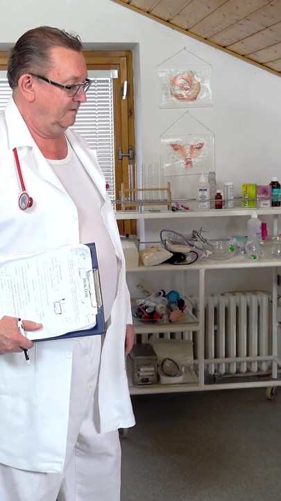 Spectacular moment from "Two pervy doctors make young Bella Angel cum like crazy in gyno chair"