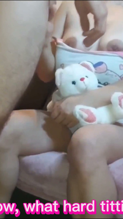 I managed to penetrate the stepdaughter mini pussy hard breasts! | Clip 1