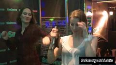 Awesome lesbians gets wild in a club