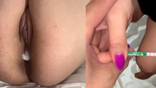 Real Fertilization and Pregnancy Test! Cum Inside Me During Ovulation
