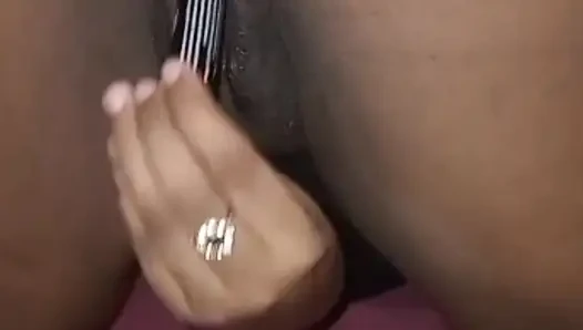 For the first time, I fucked my pussy with mascara.