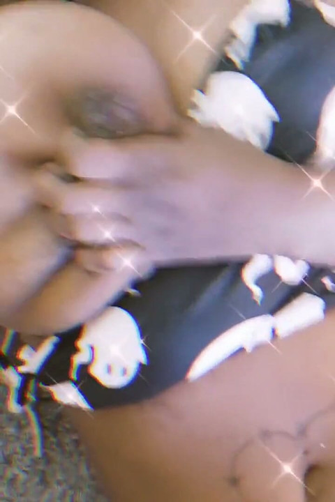 Young Ebony with Huge Tits