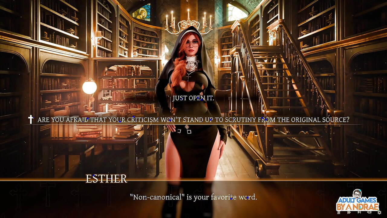 Sisters in Sin Gameplay Part 12 - Lust Performs the Sexual Ritual with Esther in the Library