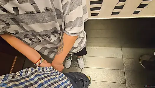 Cum In Pussy creampie in toilet restaurant