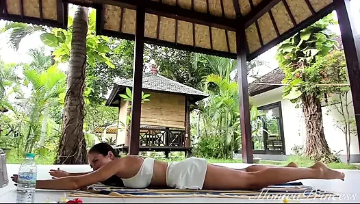 Sensual Outdoor Yoga in Skirt & Bare Feet