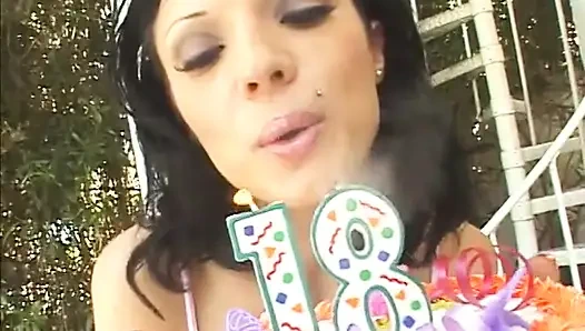 Barely Legal Teen Rides Dick Before a Facial Cumshot