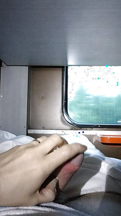 Masturbating in a train.