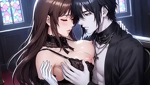 Gotik kız hayranı sahne arkasında rock yıldızıyla sikişiyor - hentai 1
