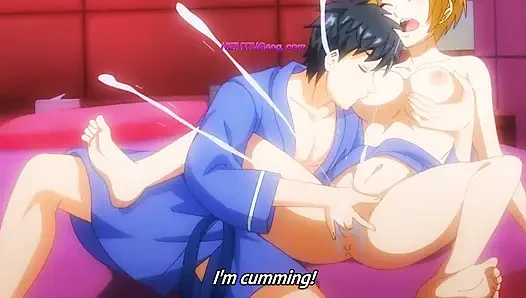 Nettes frisch verheiratetes bettelt um mehr, während ehemann sie leckt und fingert zum orgasmus - exklusives Hentai (ENG Subs)