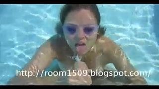 Underwater blowjob