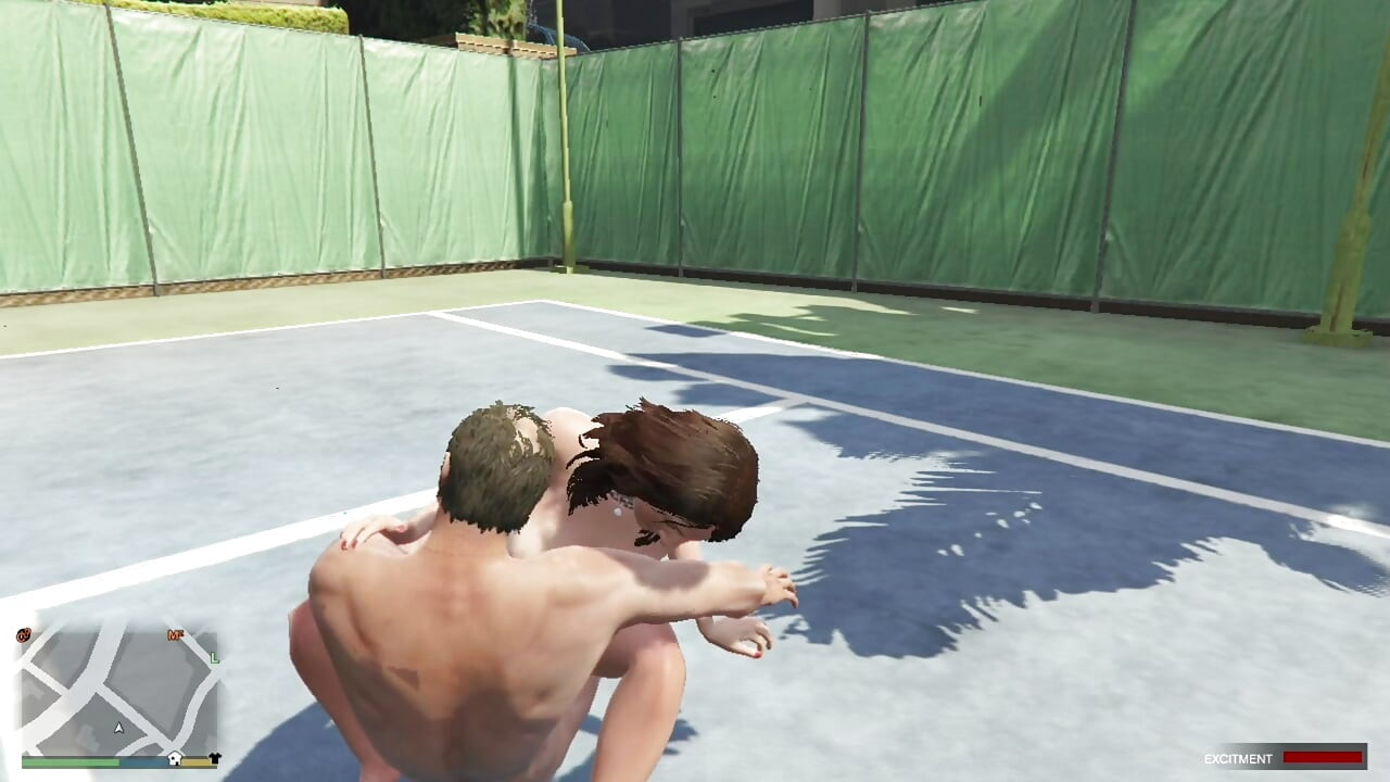 Trevor and Cheating wife amada having sex in tennis court