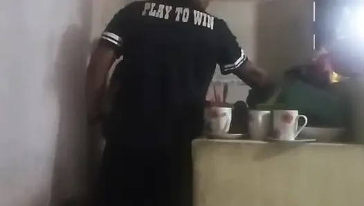 Maid Fucked in the Kitchen (my Wife Almost Found Us Out)