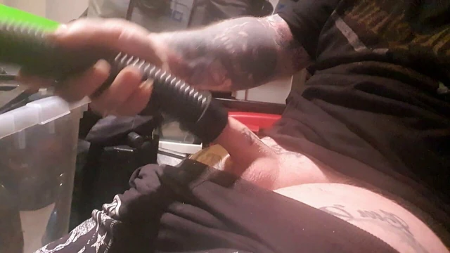 Vacuum cleaner masturbation