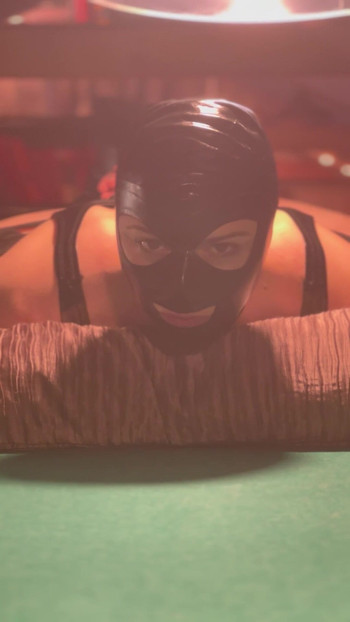 Masked on the pool table