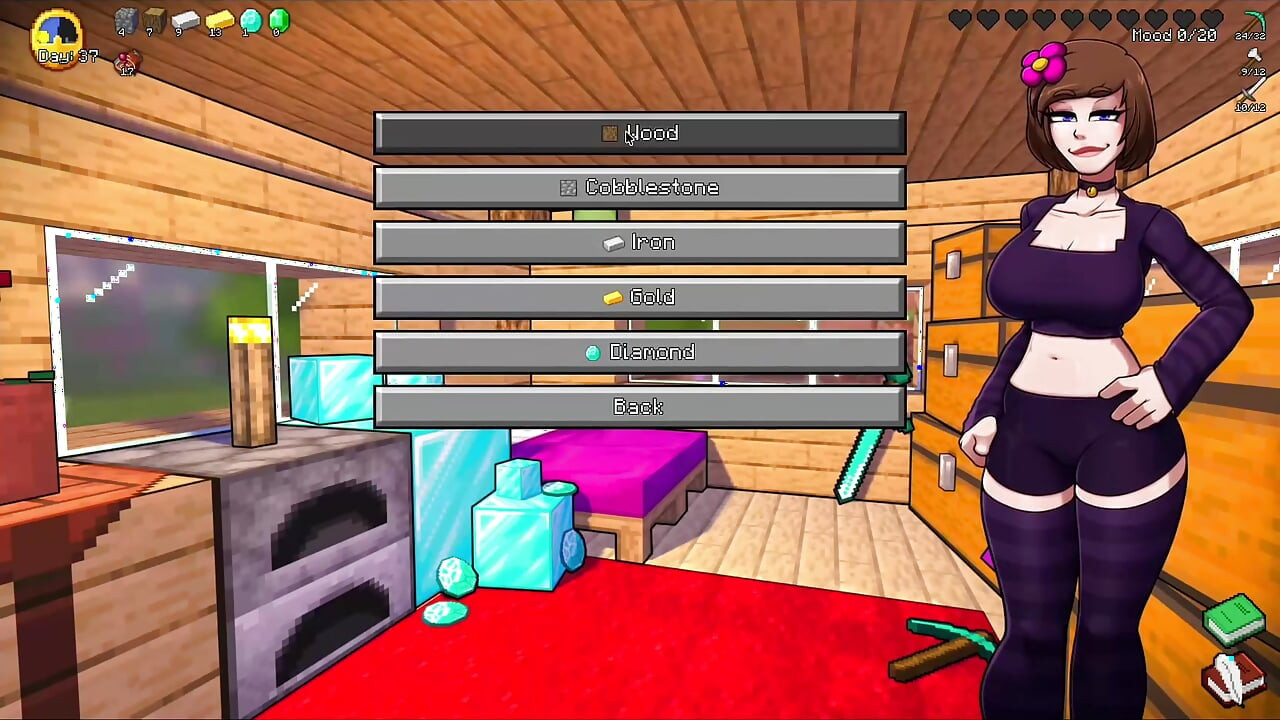 HornyCraft Minecraft Parody - Steve Gets Sloppy Handjob from Jenny for a Diamond