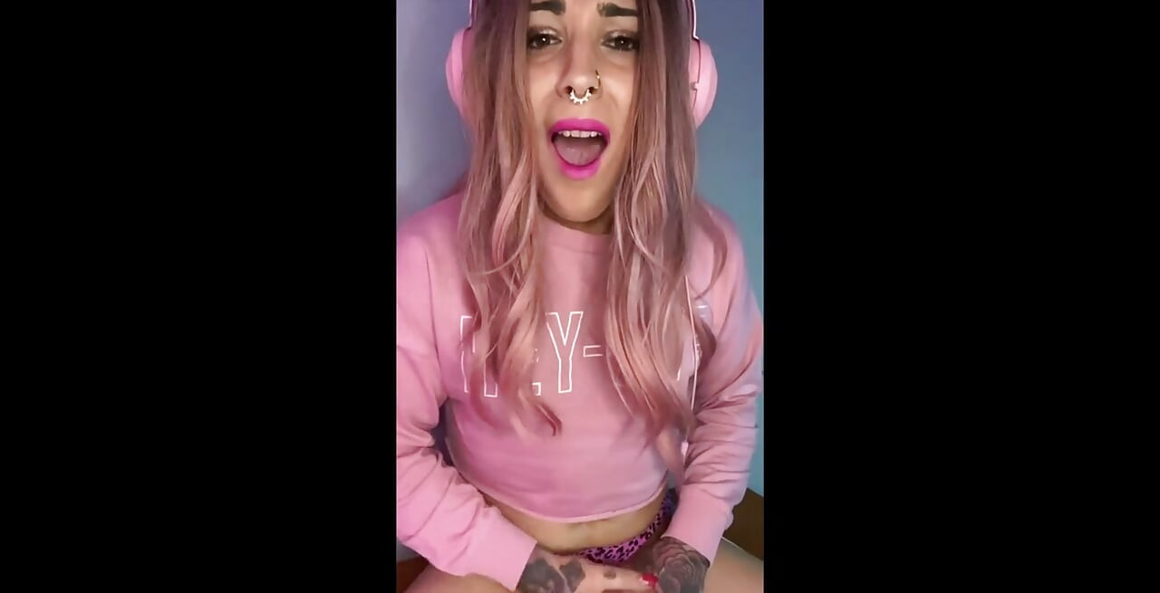 All in pink, feeling like a tattooed Barbie, I jerked off for you