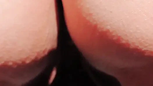Hinternansicht dicke, fleischige, klaffende fotze .