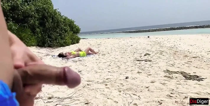 Pervert Jerks off Busty MILF and Her Stepdaughter and Cums on Their Faces While They Sunbath
