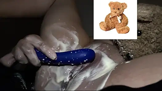 MY KINKY ARAB GIRL MASTUBATES WITH VIBRATOR & MY CUM ALL OVER HER CURVY BODY-  AMATEUR ARABIAN SNOWWHITE