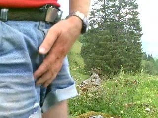 cumshot into natur