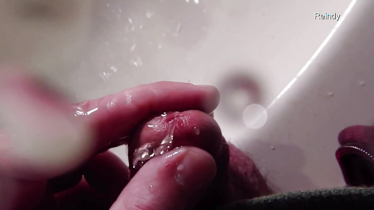Peehole Piss Play Close up View in Slow Motion