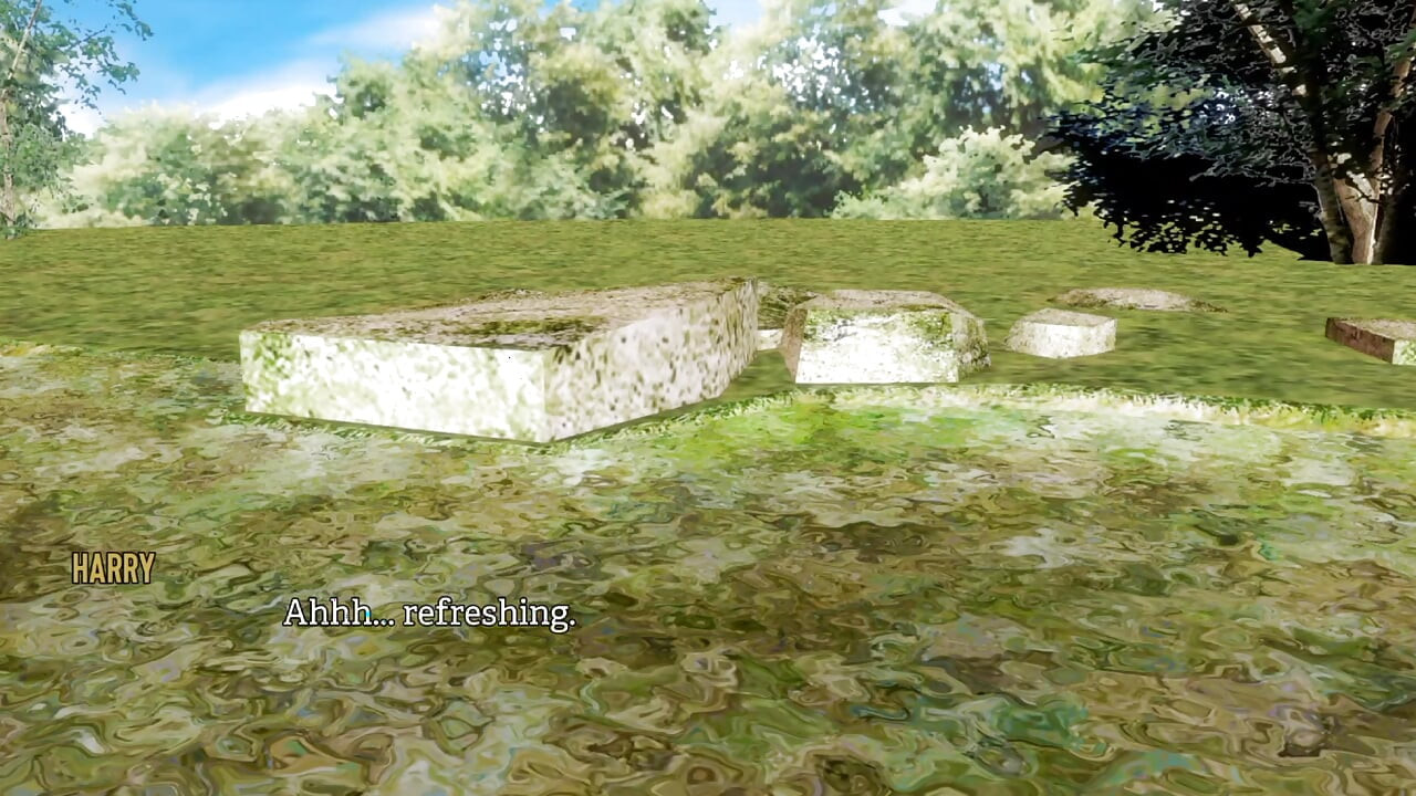 Eens in je leven een bad nemen met een mooi meisje in de vijver