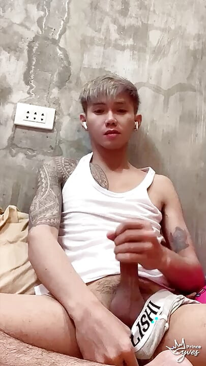 Inked Boy Nipple Tease, Jerking Off, and Cumming