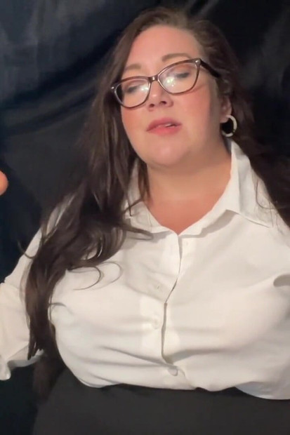 Busty BBW glory hole job interview