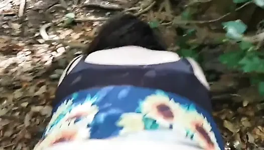 WildEngllishBBW большой черный член Nata4Sex - бурение моей киски раком с камшотом на улице