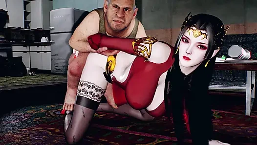 Горячая зрелая милфа изменяет с коротким большим членом 3D