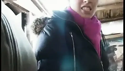 Blonde, Shy and Exposed by Nasty Girlfriend to Two Studs