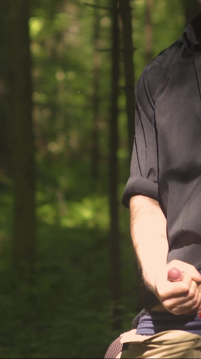 Thrilling moment from "Handsome man Noel Dero decided to masturbate in the woods because he really wanted to fuck"