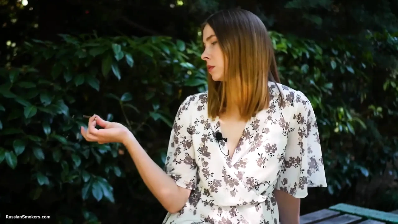 Evgeniya Is Smoking Strong Cigarette