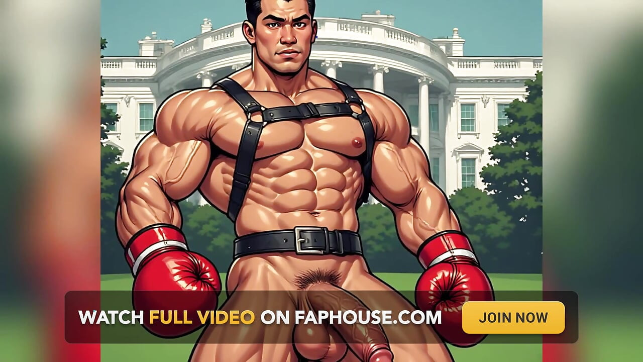 Handsome Muscular Men with Big Cocks Outdoors (ai Art)