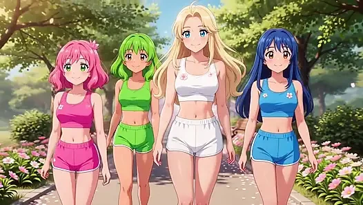 Sarışın kız eğleniyor