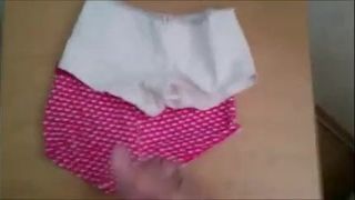 Cumshots in her panties