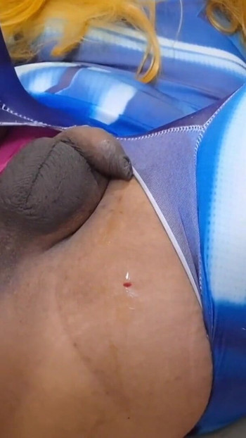 Sexy Tgirl Moans Loudly After Anal Fucking in Torn Halloween Costume | Clip 1