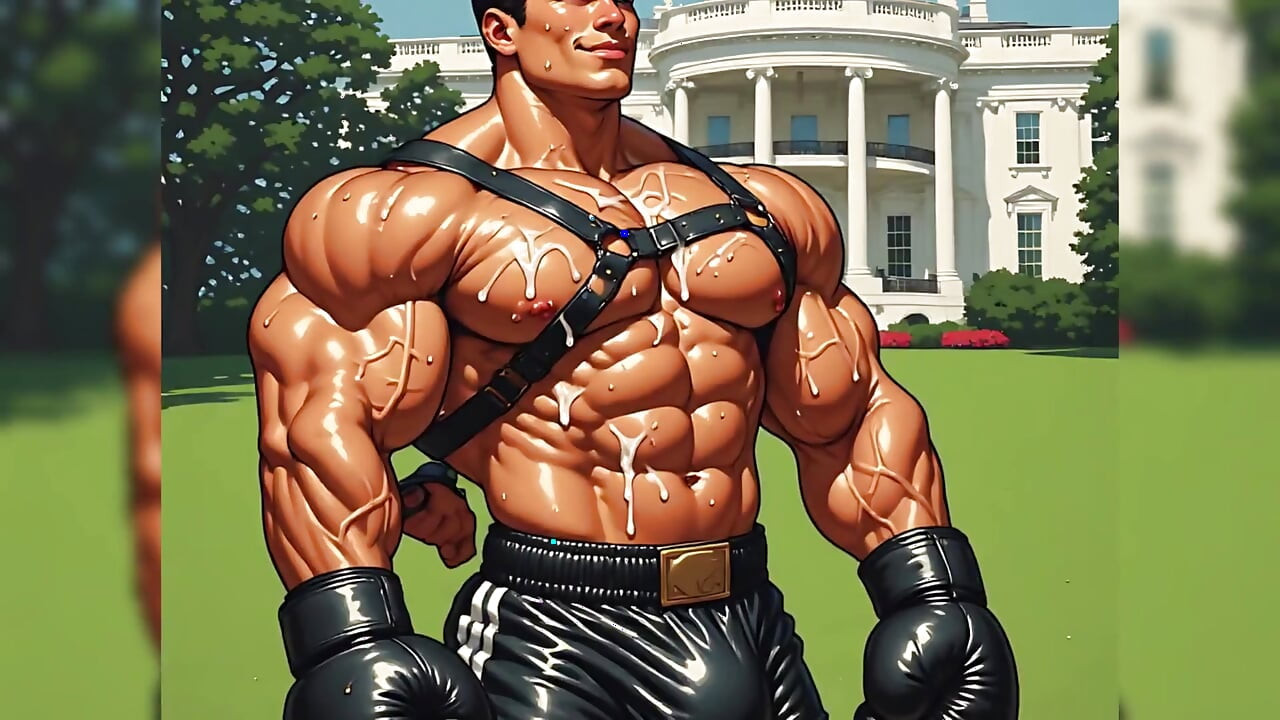 Cum Covered Muscle Men Art