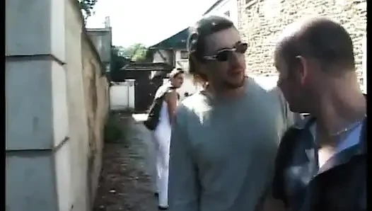 Curvy blonde gets her butt hole drilled by big boner