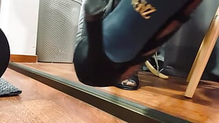 Tease FEET 👠 high heels ON playing