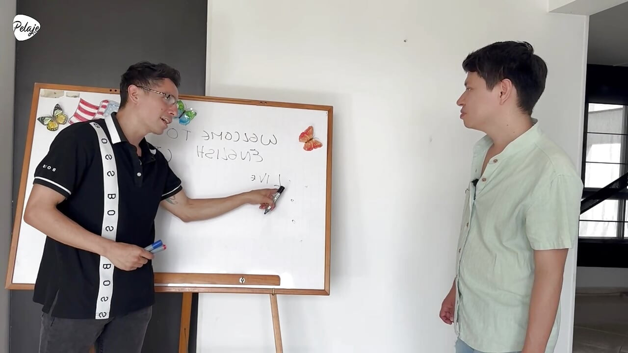 I'm late to class because I sucked dicks in the school bathroom, and to make it up to my teacher, I let him fuck my ass.