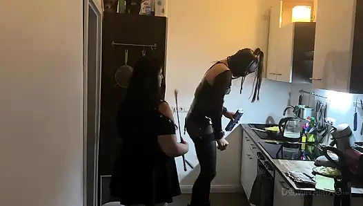 Kitchen Fetish Squirting Madness - Mature Sluts Drenched Everywhere