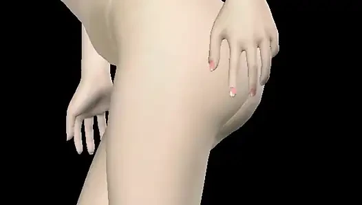 Animasyonlu 3 boyutlu porno - çok güzel kız farklı seksi pozlar veriyor