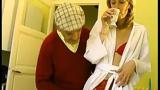 A Pretty Wife Offers to a Grandfather in Front of Her Husband!